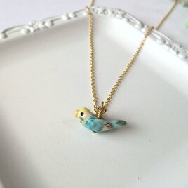 セキセイインコ・レインボー系のネックレスのコピー