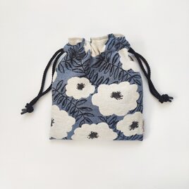 《フランス生地》アネモネ巾着ポーチ