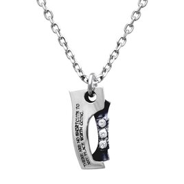 メンズネックレス シルバー925 クリアストーン fc165