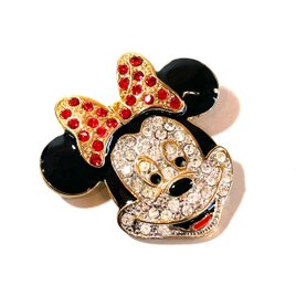 Disney Minnie Mouse Rhinestone Pendant Brooch