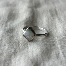 シルバーリング　オパール原石　14号相当