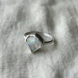 シルバーリング　オパール原石　12号相当