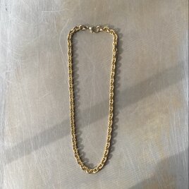 Vintage 80s-90s USA gold tone classical design chain necklace