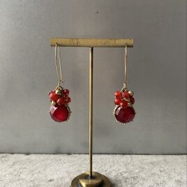 Vintage 00s USA retro red bijou swing pierce