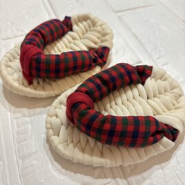 【1歳のお祝い】【はじめての一歩に】誕生日 餅踏み ファミリア調 ふっくら布わらじ｜記念日・初節句・一升餅 布ぞうり