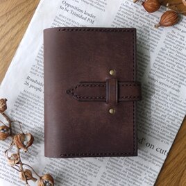 トラベラーズノートカバー／パスポートサイズ（２~3冊用）／革／ダークブラウン