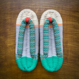 【L】ぽってり鼻緒の布ぞうり  L017