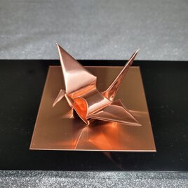 銅板折り鶴　標準仕様　【無羽】