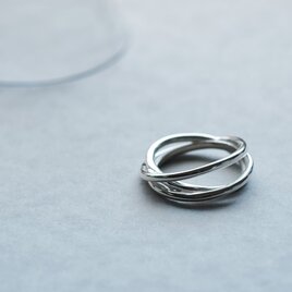 3連 レイヤード リング シルバー925