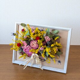 フレームアレンジ・ミモザバスケット