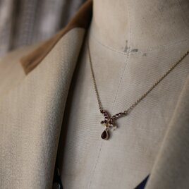 ヴェルメイユ　ガーネットのネックレス　ヨーロッパヴィンテージ　ヴィンテージネックレス