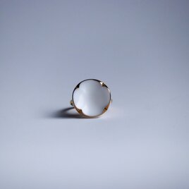 【指輪】花　白