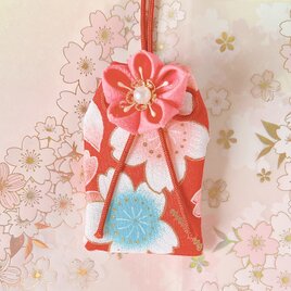 桜香紅｜一年中使える桜のお守り袋・新生活や入園・入学祝に／元巫女が仕立てる）