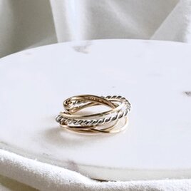 Chianti　14kgf×silverfilled  5連　リング　指輪　