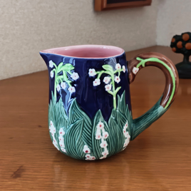 スズラン　マジョリカ焼　Andrea by Sadek　アンドレア・バイ・サデック　クリーマー　ピッチャー　花瓶