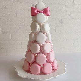 【送料無料】空間を彩るアート｜マカロンタワー（ピンクグラデーション）結婚祝い・インテリアに