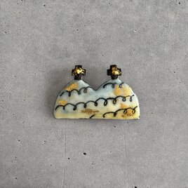 「mountain1」（書割・グラデa）七宝焼ブローチ