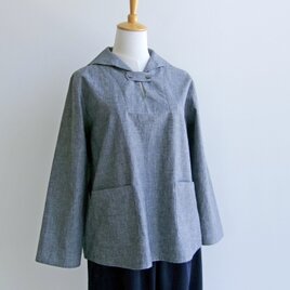 国産ダンガリー生地＊セーラーカラーのプルオーバー