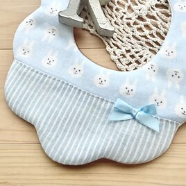 新作♪ light blue rabbit♪オーガニック♪ふわふわやわらかスタイ