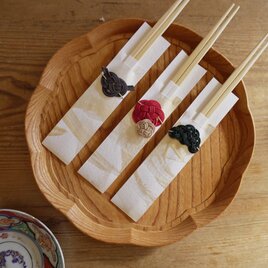 祝いの席に華を添える祝い箸（3膳セット/ゴールド）