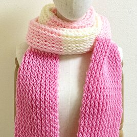 手編みロングマフラー