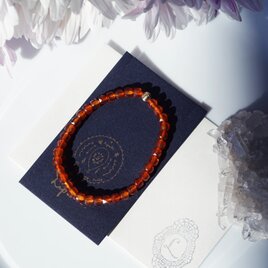 極上カーネリアンの一連ブレスレット　～金蓮花（キンレンカ）