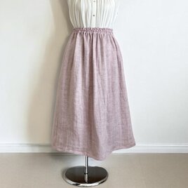 近江リネンWガーゼ◇ギャザースカート◇ピンク