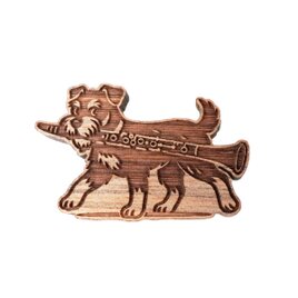 【木ｔｃｈ】クルミの木・ブローチ（ワンとクラリネット）