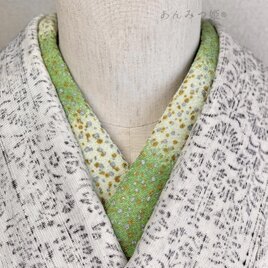 ちりめんの半衿 若葉色