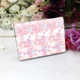 定期入れ/パス入れ/名刺入れ  カードケース 【桜・花明かり】（名入れ可）