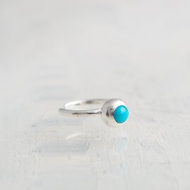 SV × ターコイズ　まんまる”めだま”のイヤーカフ