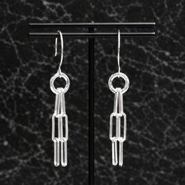 【イヤリング交換可能　ピアス】ラピス　シルバー　ピアス