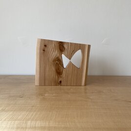 ちょうちょ透かし　飾り　鍋敷き　杉