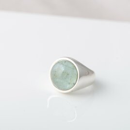 Délice rond（デリス・ロン）アクアマリン　シルバーリング