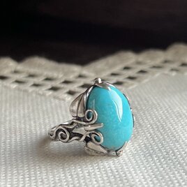 【hr1】チベタンターコイズリング「菩提樹」