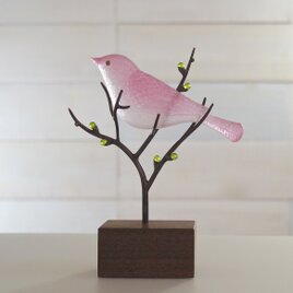 鳥のオブジェ［薄紅色］①