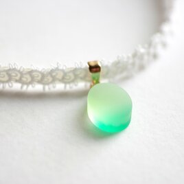 【受注製作】レジンアート　オーバルモチーフとタティングレースとサテンリボンのチョーカー〈松籟〉