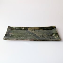 織部釉長方皿(長)【手仕事 民藝 和 陶器】