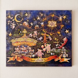 手彩色アートパネル(F10)・Confetti Merry Park