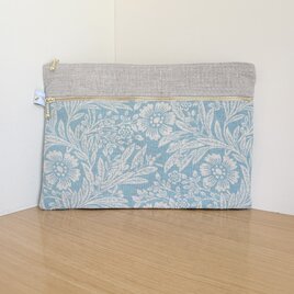 Wファスナーポーチ・特大サイズ（ボタニカル）