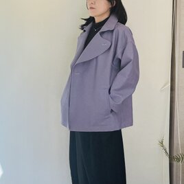 コットンリネンショートコート(ラベンダー)