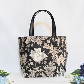 再販！モリスのアネモネ お出掛けバック(ブラック大）