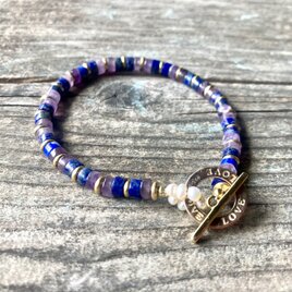 LOVE　ラピスラズリとアメジストのヴィンテージブレスレット　LOVEトグル