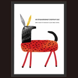 な〜んだ？　動物　送料無料 　アート/sei検索新着順　あらゆるお部屋のポスター　イラスト　ポスター　アートポスター　4083