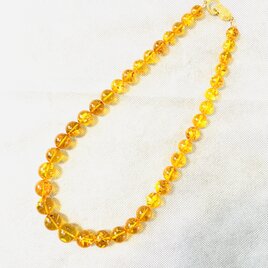 琥珀のネックレス