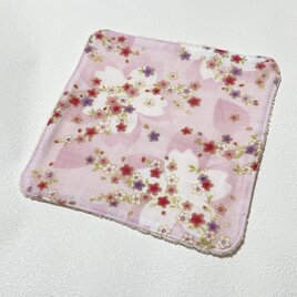 ガーゼタオルハンカチ 花影