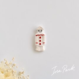 エリック・エ・ジル　復刻デザイン　白いロボットのフェーヴ　フェーブ　フランス製