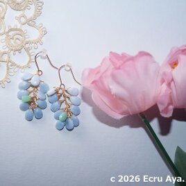 *ネモフィラ*ブルーオパールのネモフィラのピアス