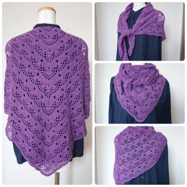 【受注制作】ふんわり軽い手編みのショール