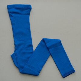 【new】リネンニットレギンス マチ付き（マリンブルー）｜size L-LL